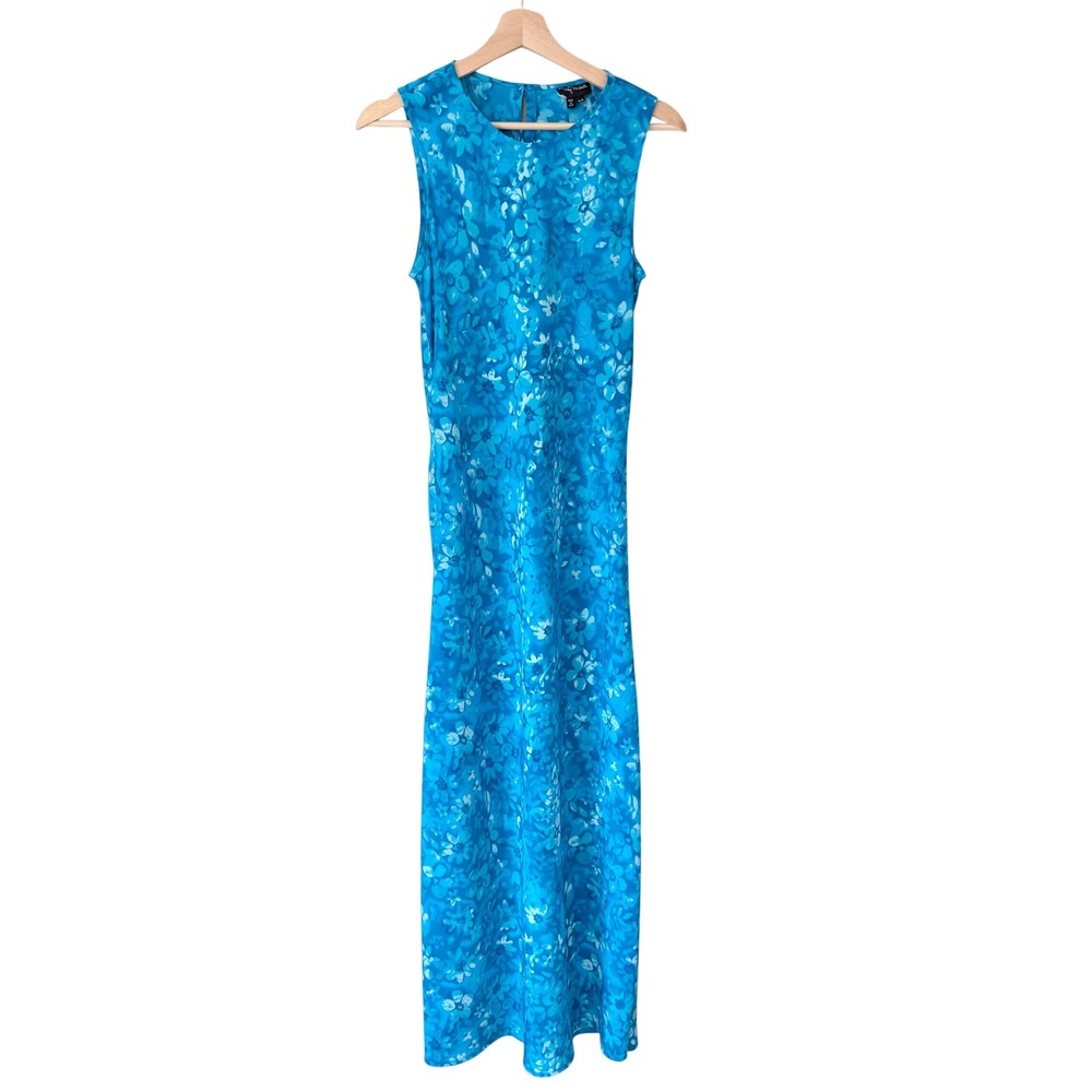 Y2K My Michelle Fairy Blue Floral Sleeveless Maxi Dress Size 5/6
